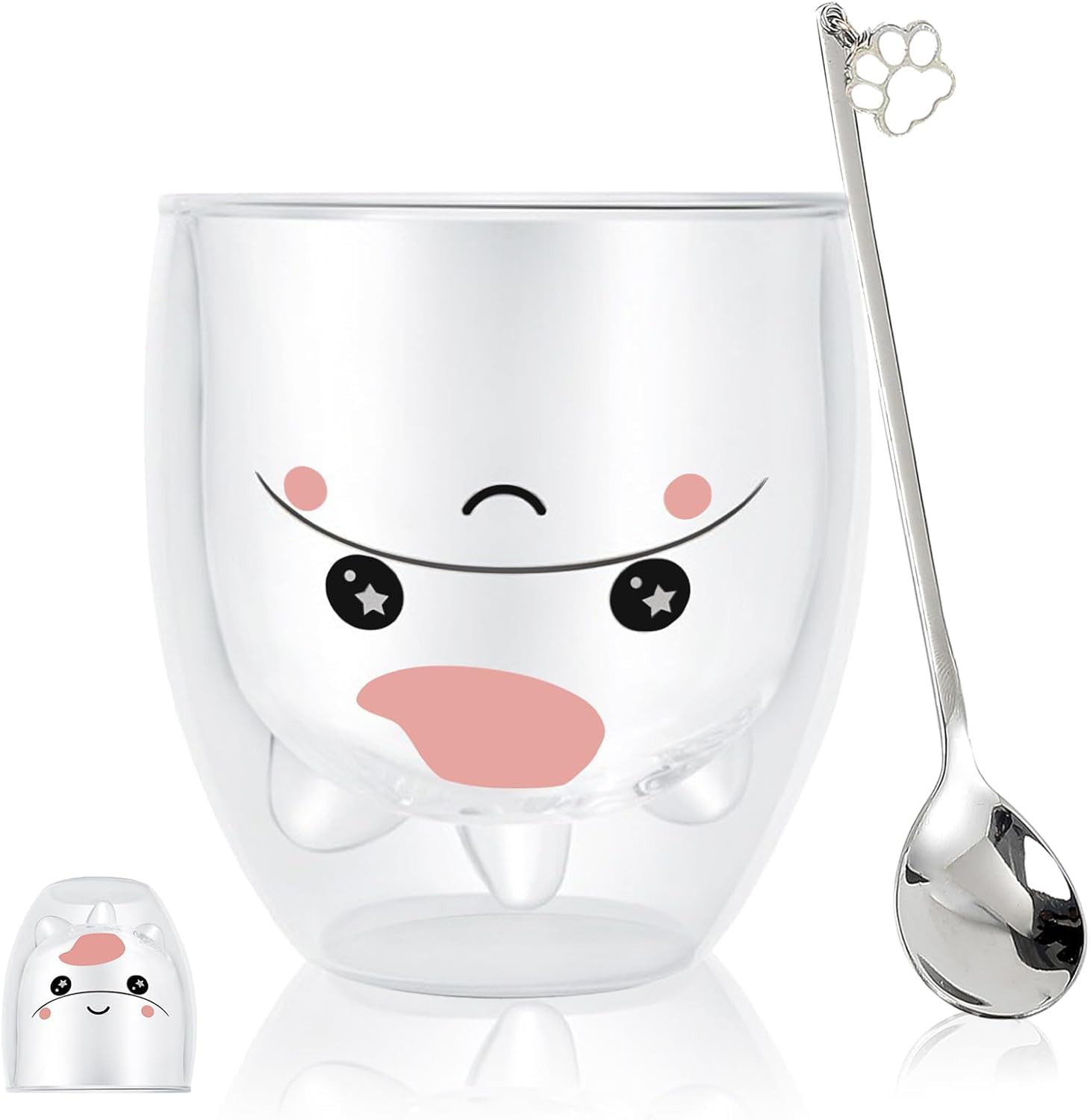 Cute Mugs Glasses Double Wall Insulated Glasses Espresso Cup, Coffee Cup, Tea Cup, Milk Cup, Best Gift for Office and Personal Birthday (Unicorn)