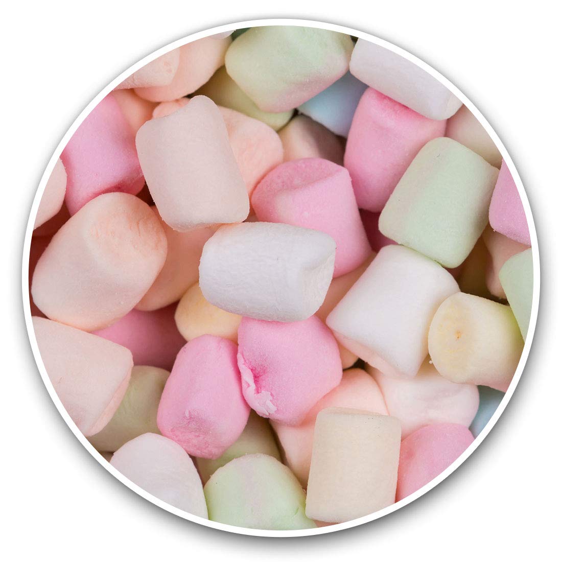 Destination Vinyl Ltd Marshmallow Sweets Teenager 12988 Vinyl Stickers (Set Of 2) 10Cm - Marshmallow Sweets Teenager Decals For Laptops,Tablets,Luggage,Scrap Booking,Fridges, 12988