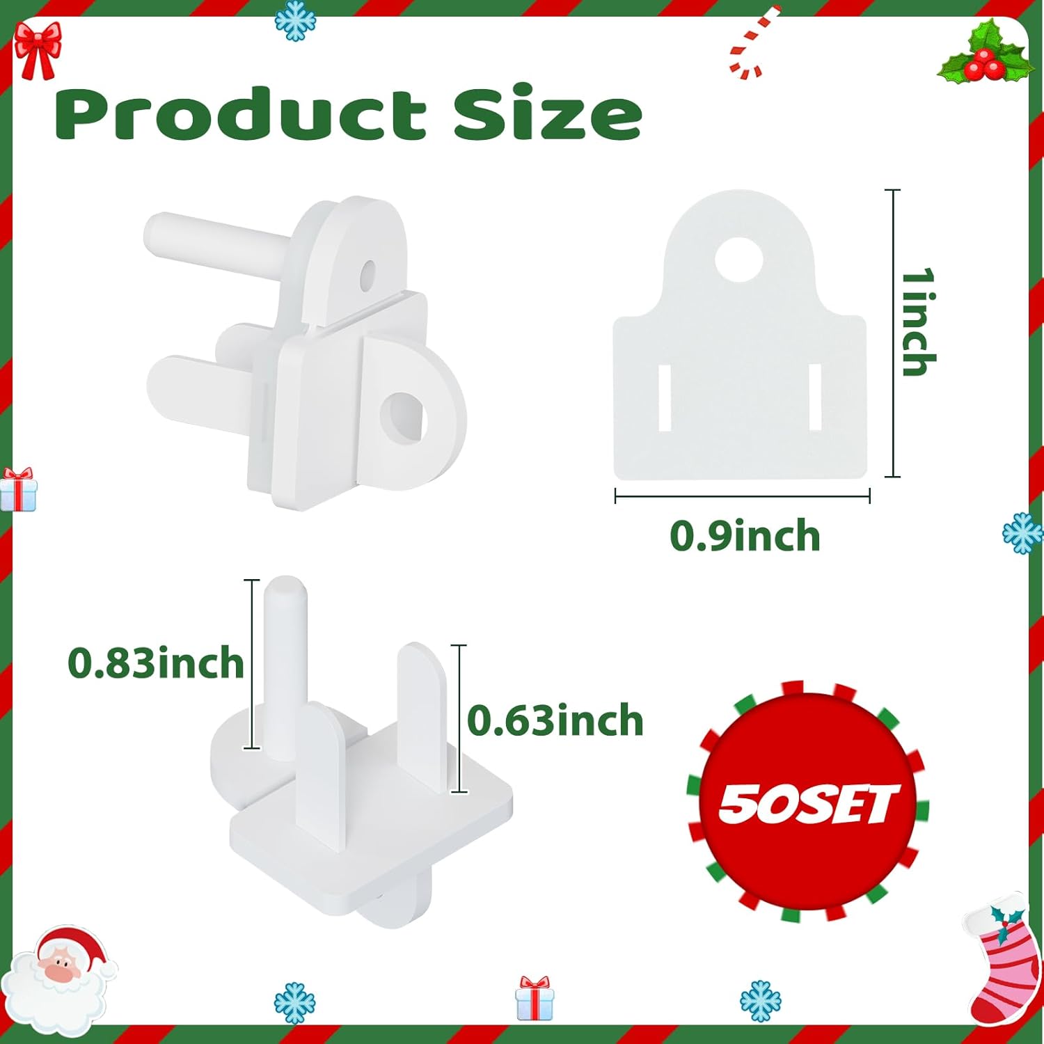 50 Sets Plug Protectors Covers and Weatherproof Gaskets, Outdoor Waterproof Outlet Plug Covers for Christmas Lights, Extension Cords, GFCI Tripping Prevention, Fit 2 or 3 Pronged Plugs