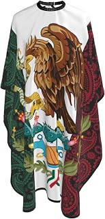 Mexico Paisley Flag Salon Barber Cape - Professional Hairdressing Waterproof Hair Cutting Cape With Adjustable Snap Closure-Haircut Apron For Hair Stylist And Home Use-55''X66''