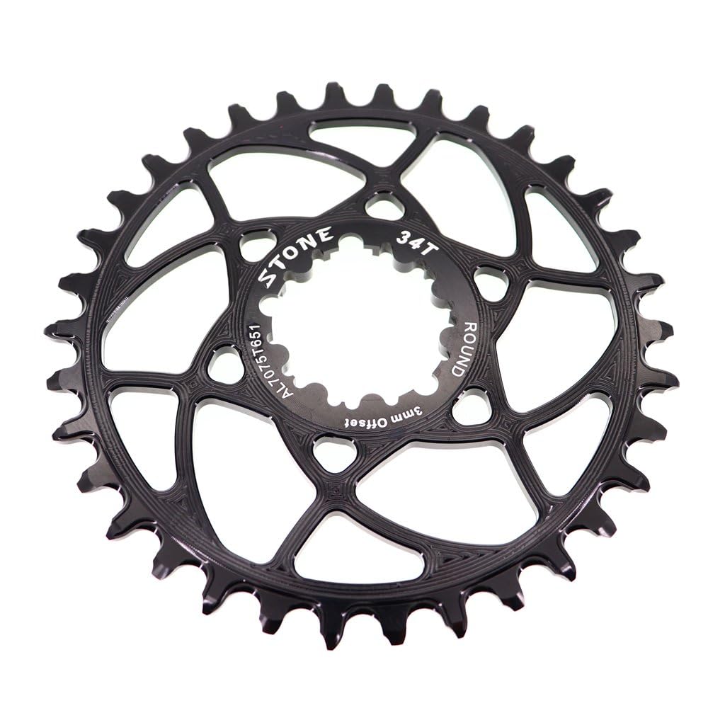 Stone Round/Oval Chainring Mount Direct Compatible with SRAM MTB 3 Bolts 3 Offset XX1, XX1 Eagle, X01, X01 Eagle, GX Eagle - Image 4