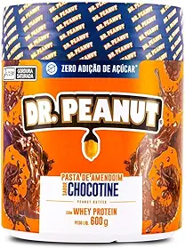 DR. Peanut Pasta de Amendoim Sabor Chocotine, Pote 600g