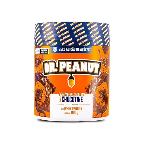 DR. Peanut Pasta de Amendoim Sabor Chocotine, Pote 600g