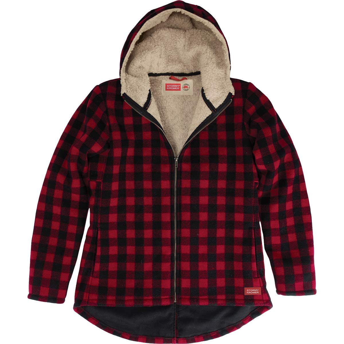 Stormy Kromer The Swallowtail Jacket, Sherpa-Lined Coat for Women, Winter Hooded Zip Up Jacket