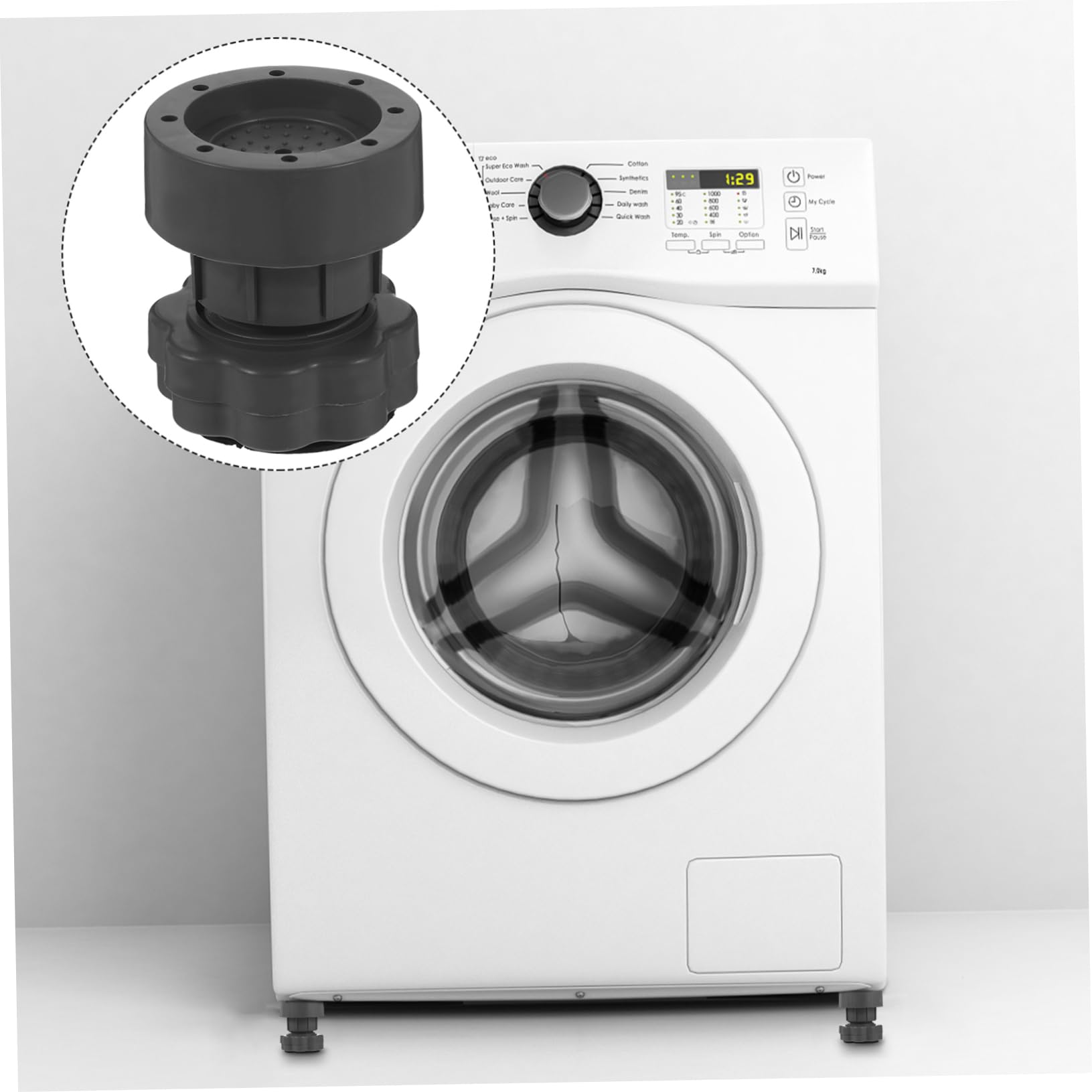 Piedini per Lavatrice Antivibrazione 8 Pezzi Pp Pvc Antiscivolo