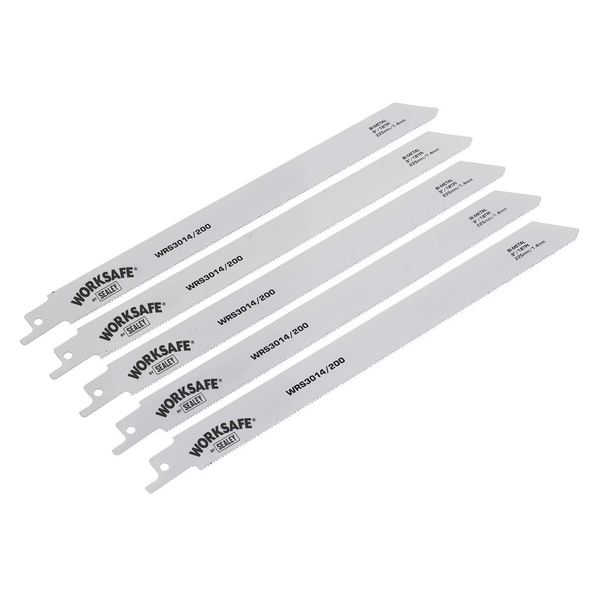 Sealey WRS3014/200 225mm 18tpi Reciprocating Saw Blade Metal - Pack of 5