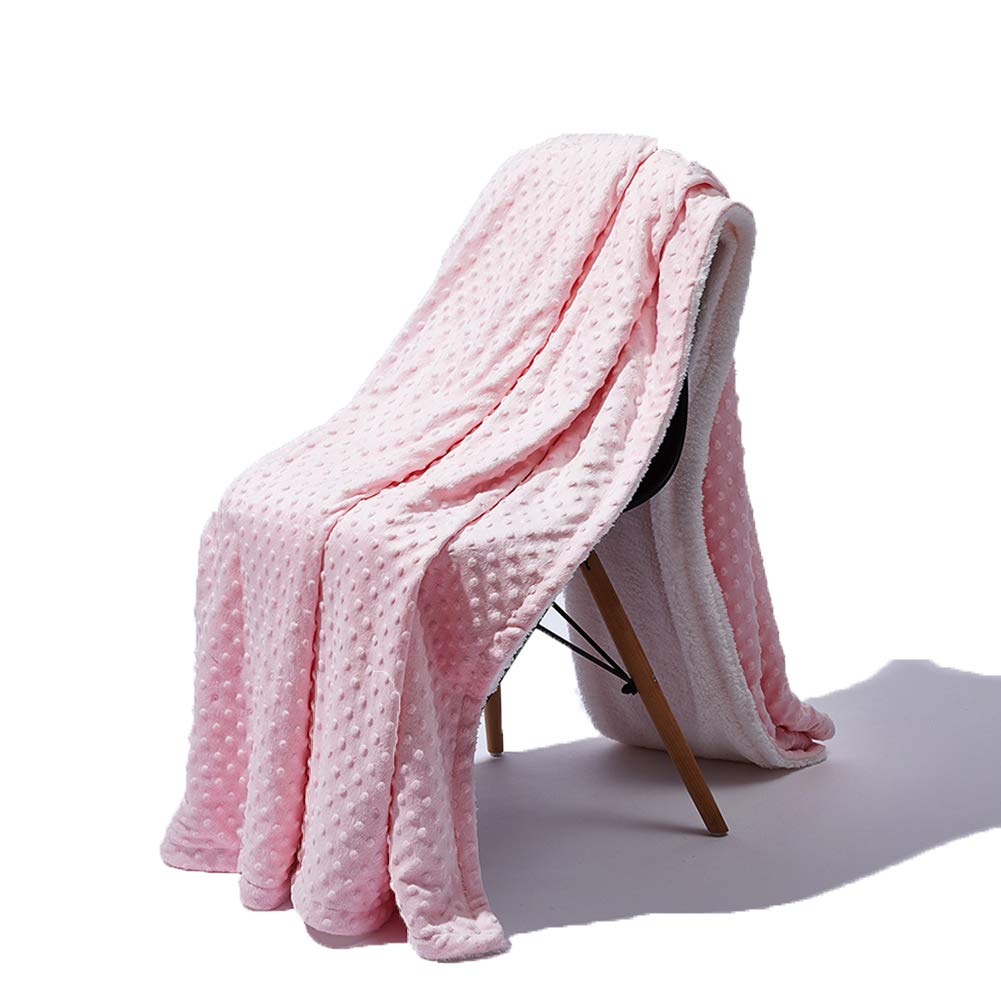 TANTI Luxury Super Soft Blanket Machine Washable Throw Soft Cuddly Fluffy Plain Suitable for Bed Chair or Sofa (Pink)