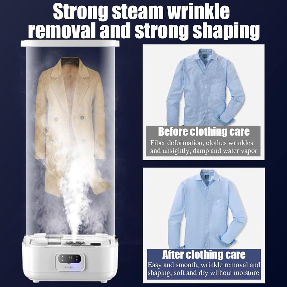 Generico Asciugatrice Portatile Automatica a Vapore per Stirare Facilmente, Design Pieghevole, Funzionamento con Un Solo Tasto per Uso Domestico, compatta ed efficiente.