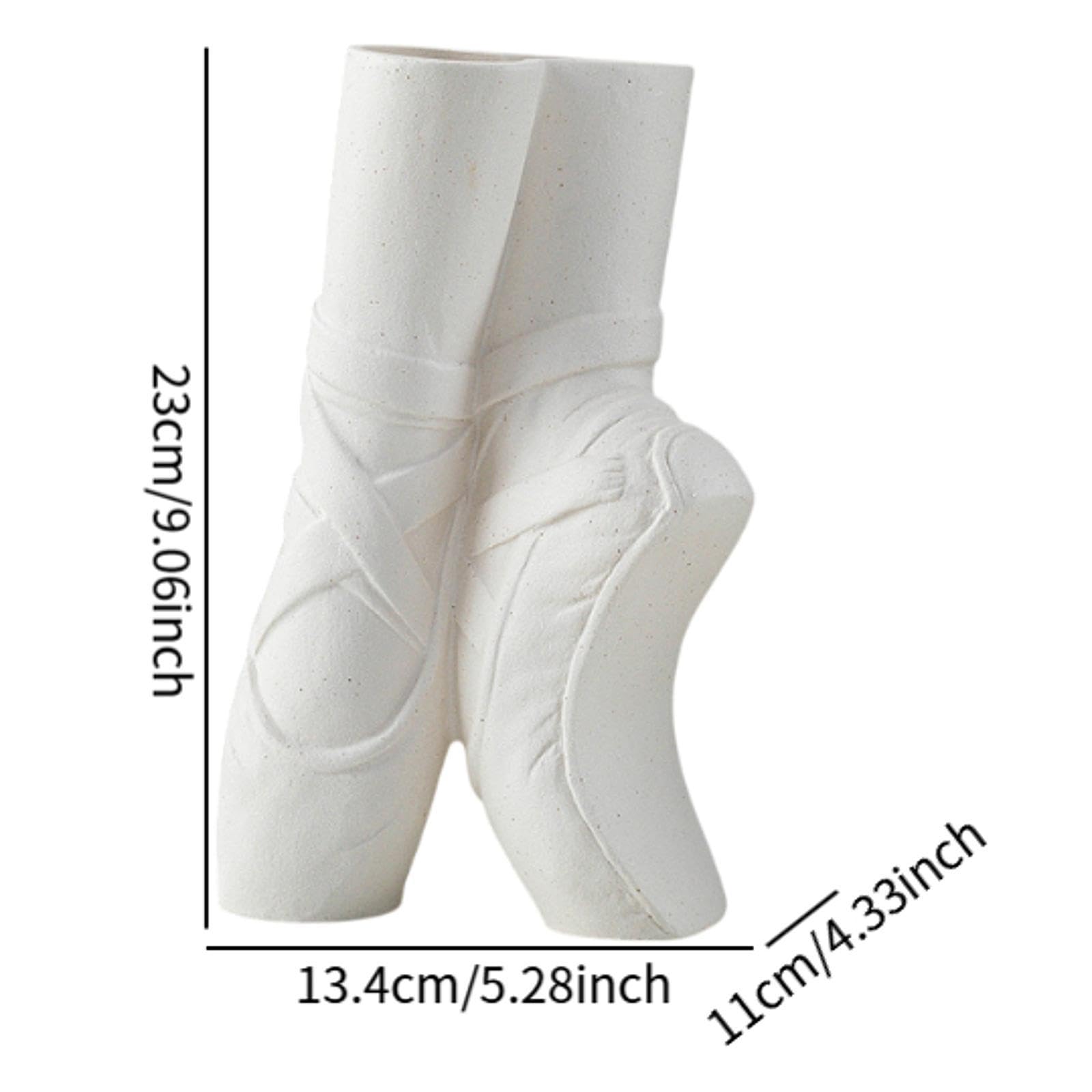 Sharplace Vase à Fleurs En Forme de Chaussure de Ballet, Vase Hydroponique, Affichage de Bourgeons, Vase de Propagation pour Mariage, Fleurs Séchées, Entrée de, Blanc