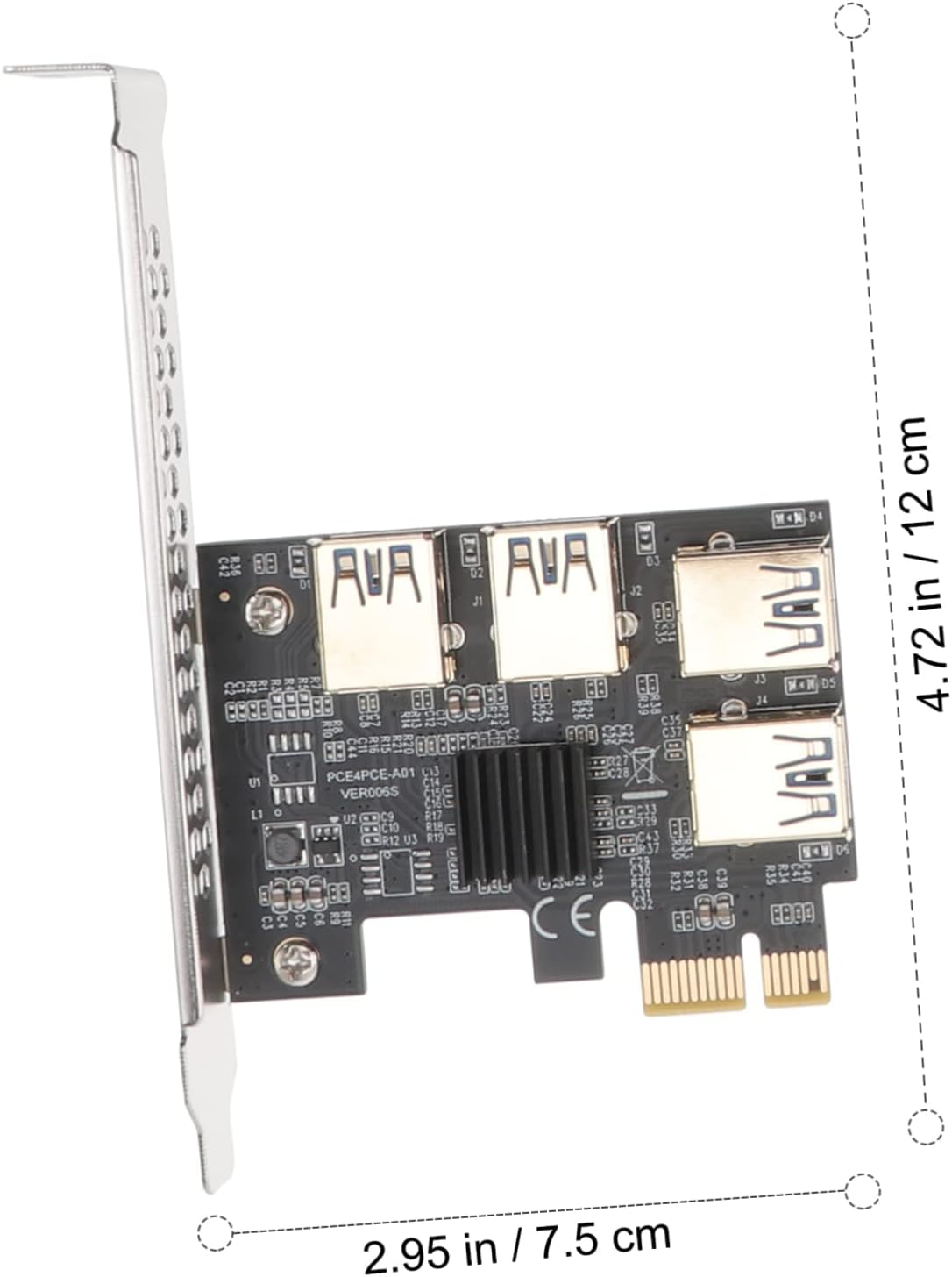 Pci-e to USB Expansion Card to Pci-e Riser Adapter for Mining Easy Installation with High Reliability Play Design for Gpu Connectivity