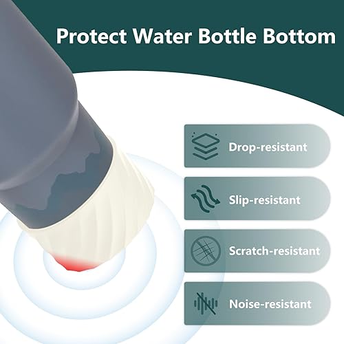 Miniatura 3 de GeeRic Funda protectora de silicona compatible con Stanley Quencher, funda inferior antideslizante para botellas de agua Hydroflask de 12 a 40 onzas