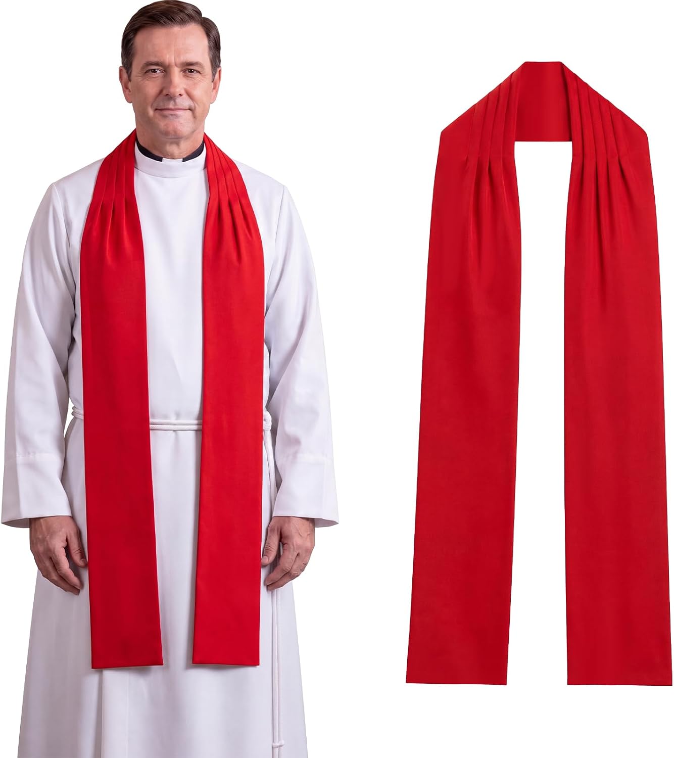 Cuffbow 100" Long Clergy Tippet Pleated Tippet