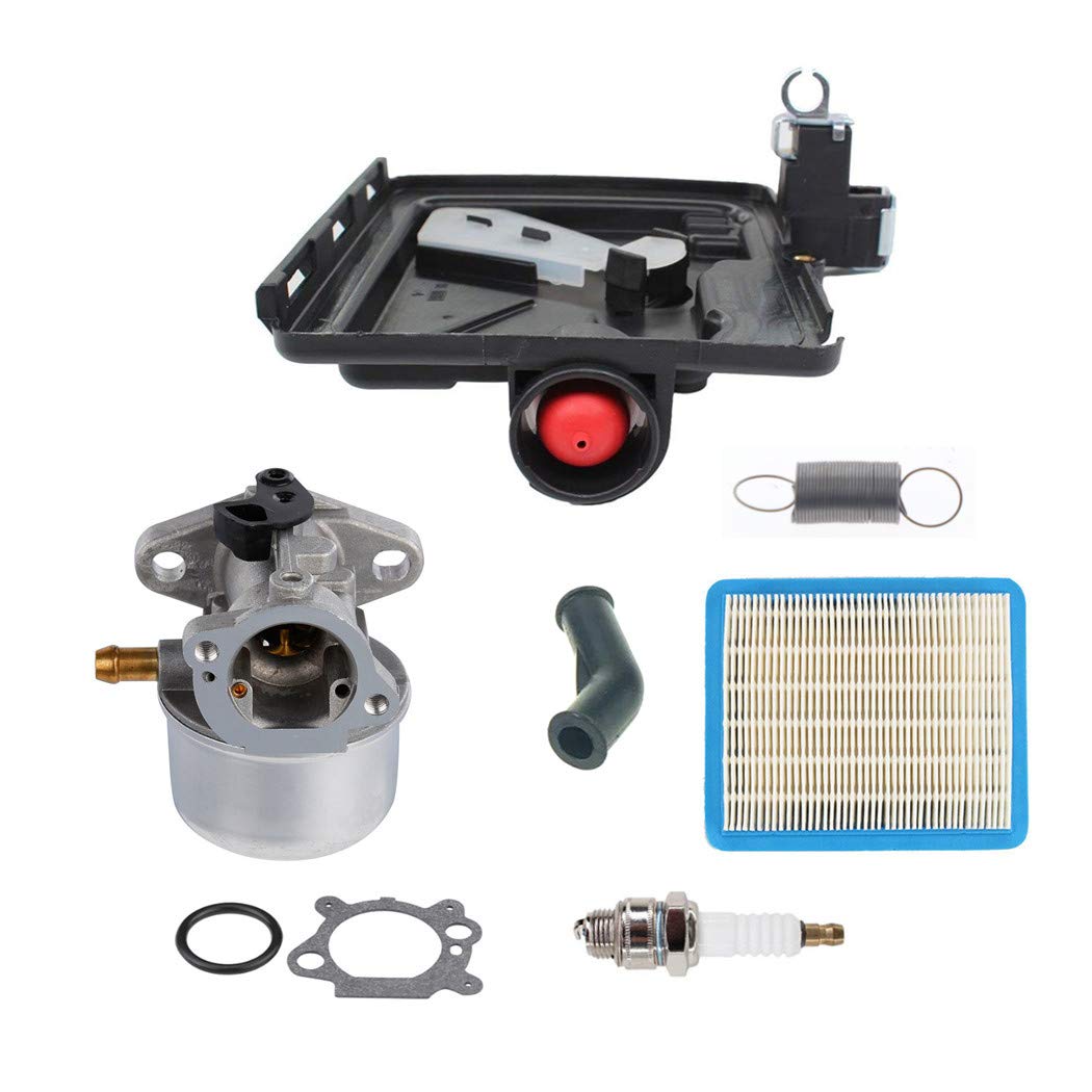 Cnfaner 799868 Carburetor for 4-7 hp Engines with No Choke, 498170 799872 694202 497586 498254 790821 122000 124T02 124T05 Lawn Mower Small Engines Parts with 795259 Air Filter Base Tune Up Kit