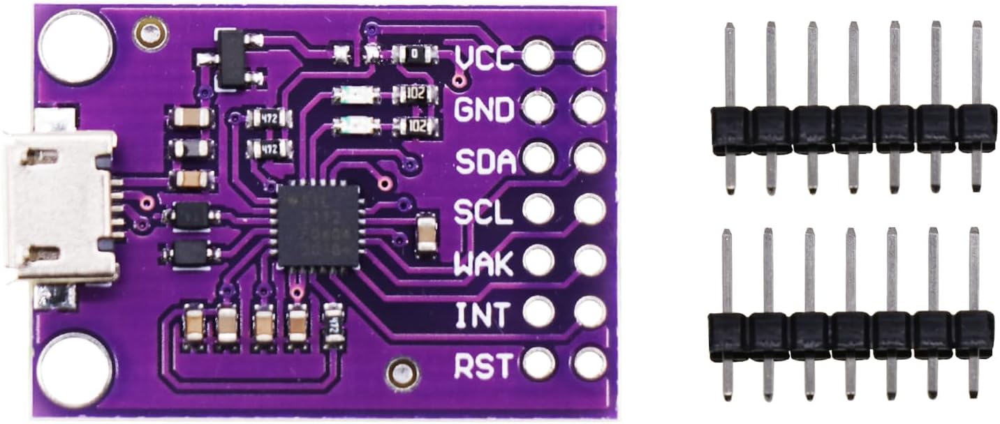 BestPartsCP2112 Debug Board USB to Serial Adapter USB2.0 USB to I2C Communication Module CP2112 GPIO 4.0~5.25V HID USB-to-SMBus API Specification Multifunction Serial Adapter Module 1pcs