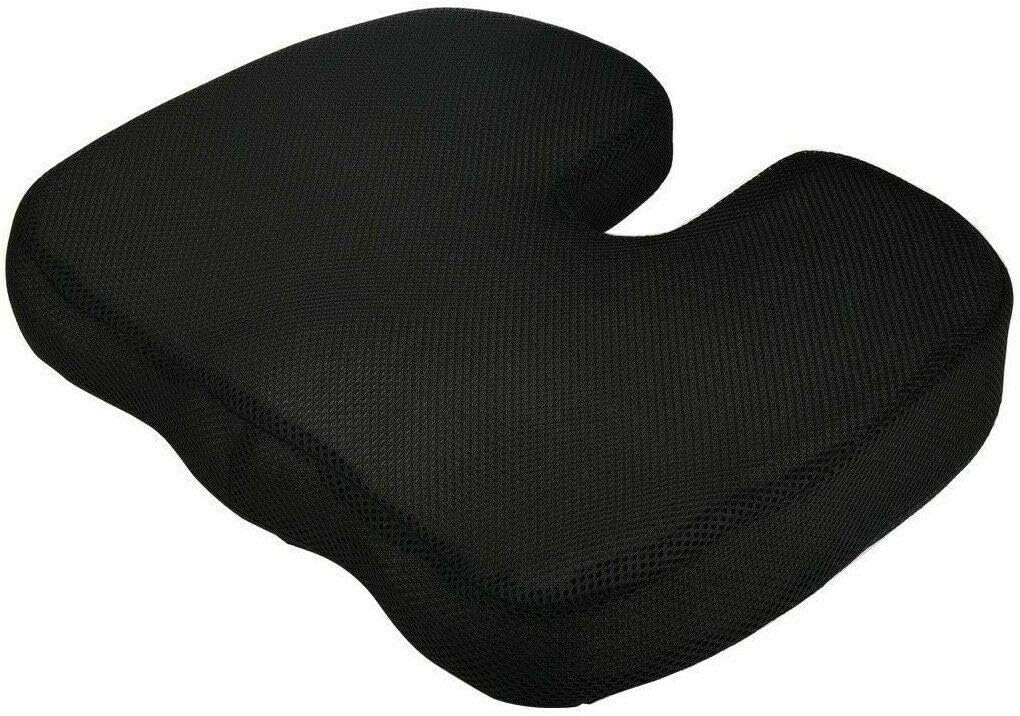 Textile Arena HARLEY STREET® Memory Foam Coccyx Cushion for Lower Back | Portable Office Chair Cushion | Non-Slip Car Seat Cushion | Sciatica Cushion for Office Chair, Home, Wheelchair Seat Cushions