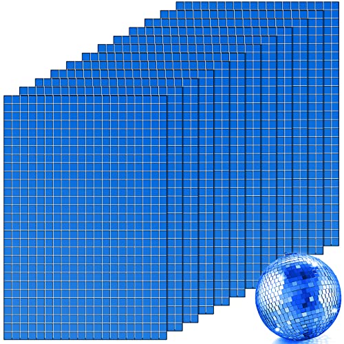 Azulejos de mosaico de espejos autoadhesivos, azulejos de cristal real, mini calcomanías cuadradas de mosaico de vidrio, mini calcomanías de espejo para bricolaje, azulejos de vidrio de discoteca,