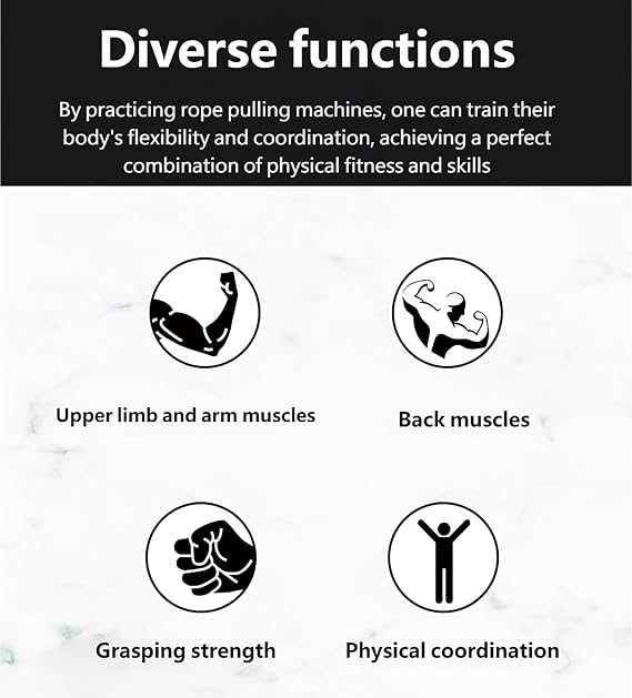 Suspension Pulley Trainer, Endless Rope Trainer Machine, Cable Pulley System, Adjustable Resistance, Home Use, Gym Upper Arm Cardio Exercise Limb Training