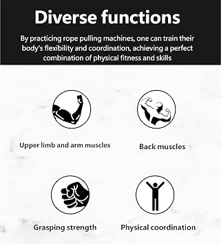 Suspension Pulley Trainer, Endless Rope Trainer Machine, Cable Pulley System, Adjustable Resistance, Home Use, Gym Upper Arm Cardio Exercise Limb Training
