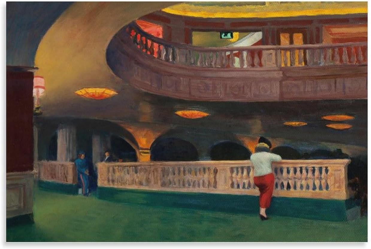 Matvsd Kohecs Edward Hopper Figures Poster Farmhouse Canvas Wall Art Edward Hopper Prints Vintage Painting for Home Wall Decor Picture 30x45cm No Frame