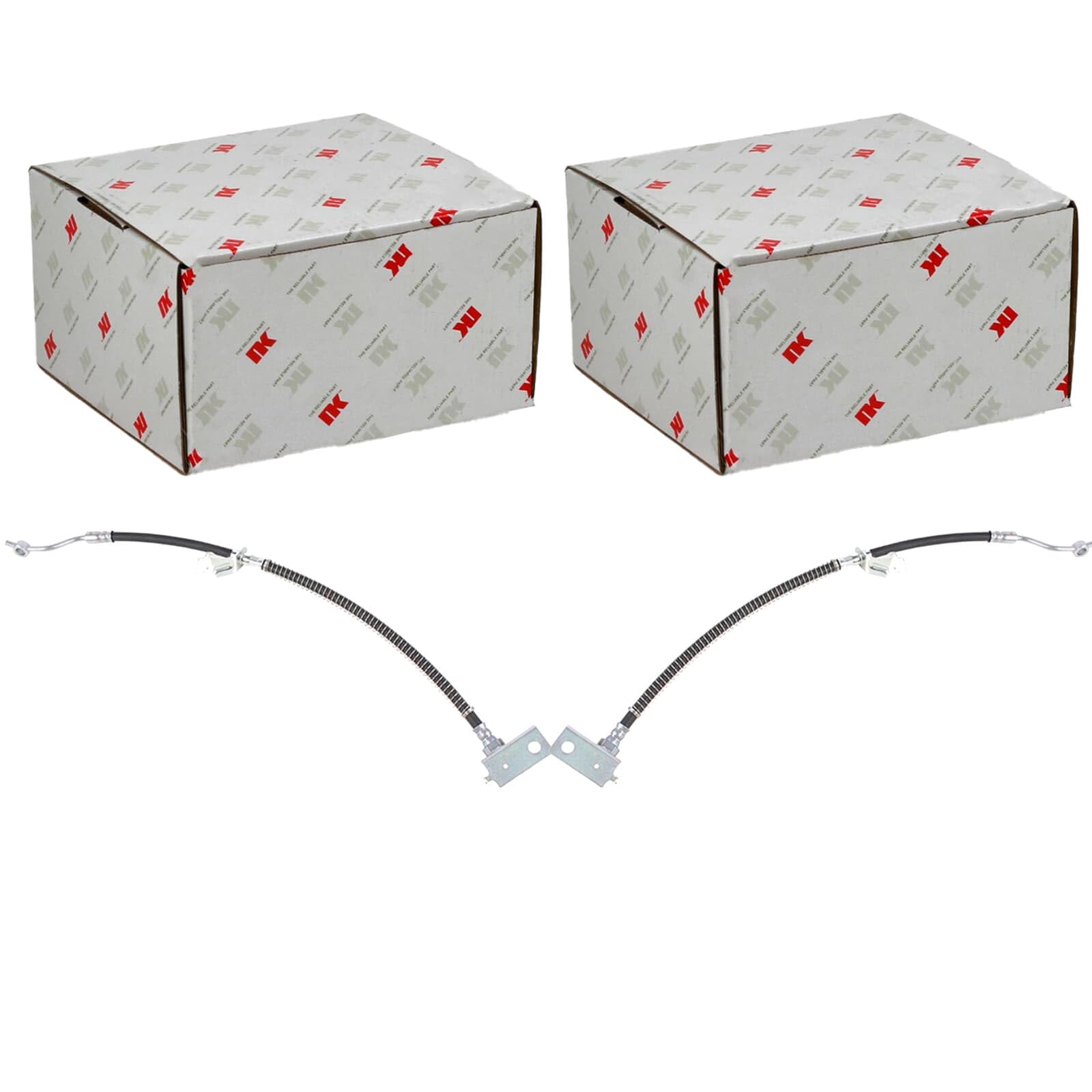 2X NK Bremsschlauch vorne links rechts | 8534105 + 8534106 Kompatibel mit ix20 (jc)
