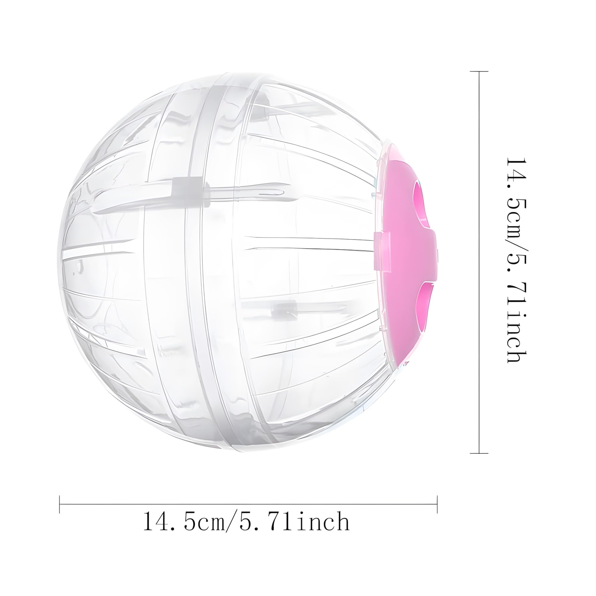 Sfera per Esercizio per Criceti, Palla Rotonda per Animali Domestici, per Roditori e Roditori, in Plastica, 14.5cm/5.71inch (Rosa)