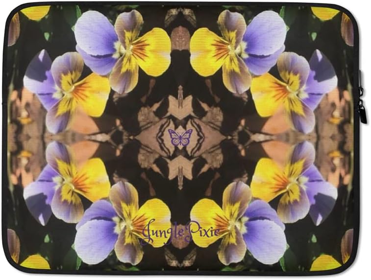 JunglePixie Jonny Jump Up Flower Collection print, Laptop Sleeve