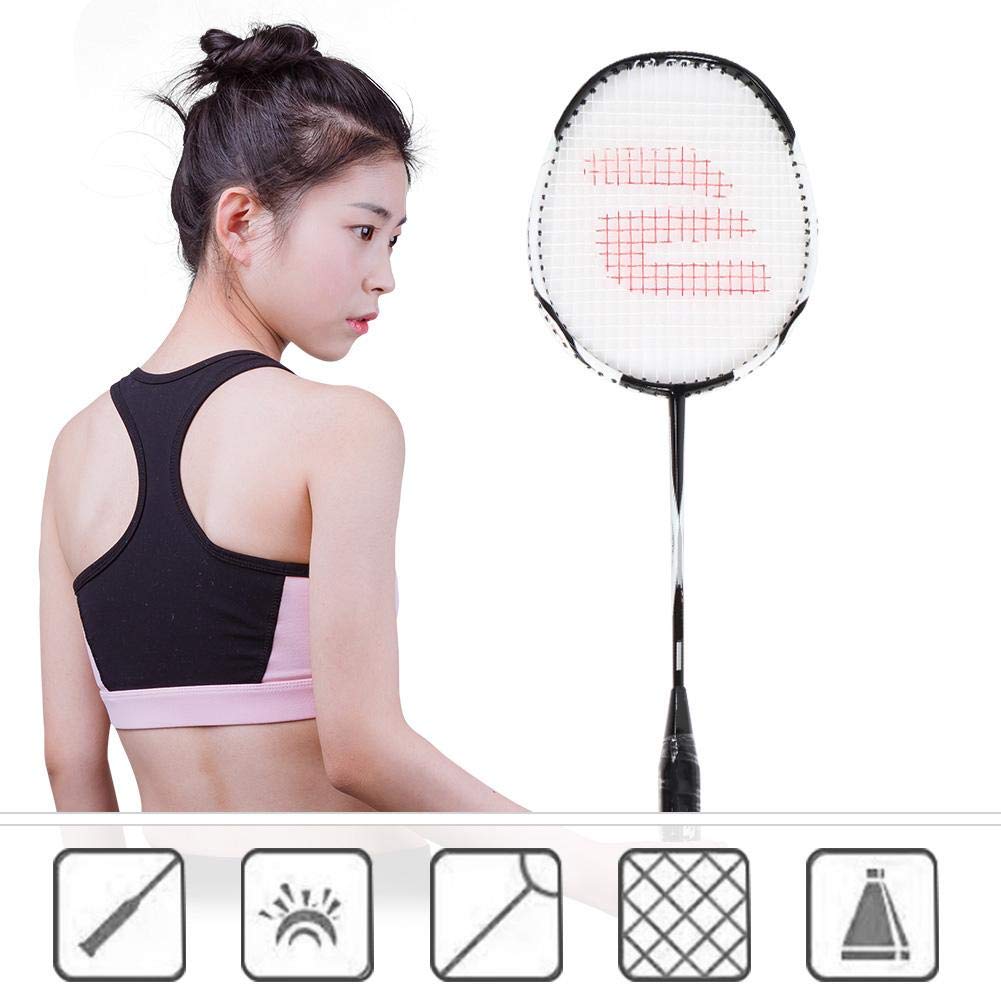 Yosoo Health Gear zestaw 2 stojaków na badminton, 1 para stojaków na badminton, rakieta do badmintona dla amatorów i dorosłych piłka fitness trening rakieta stop aluminium