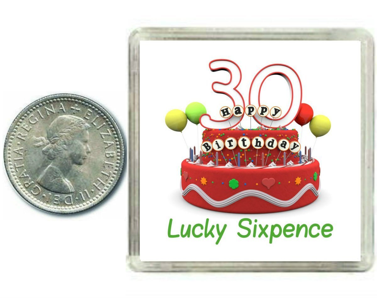 30th Birthday Lucky Sixpence Gift, Great good luck present idea for man or woman