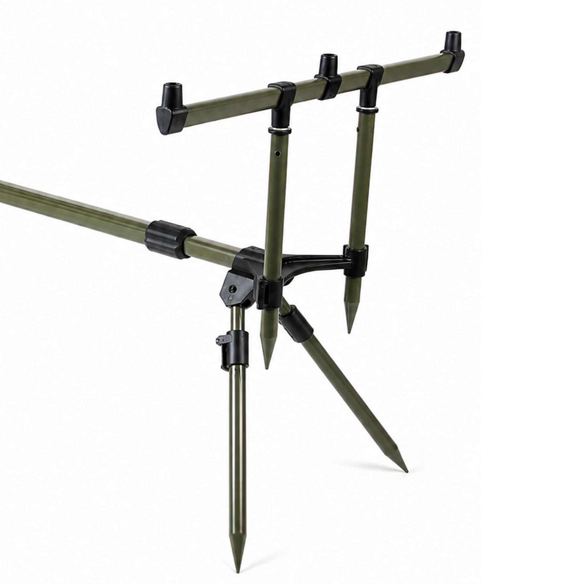 X2 Transformer Carp Rodpod - Support de Canne à pêche en Aluminium de Haute qualité - réglable de 75 à 110cm - pour Les pêcheurs de carpes - Sac Inclus - fiable et Durable - pêche Confortable !