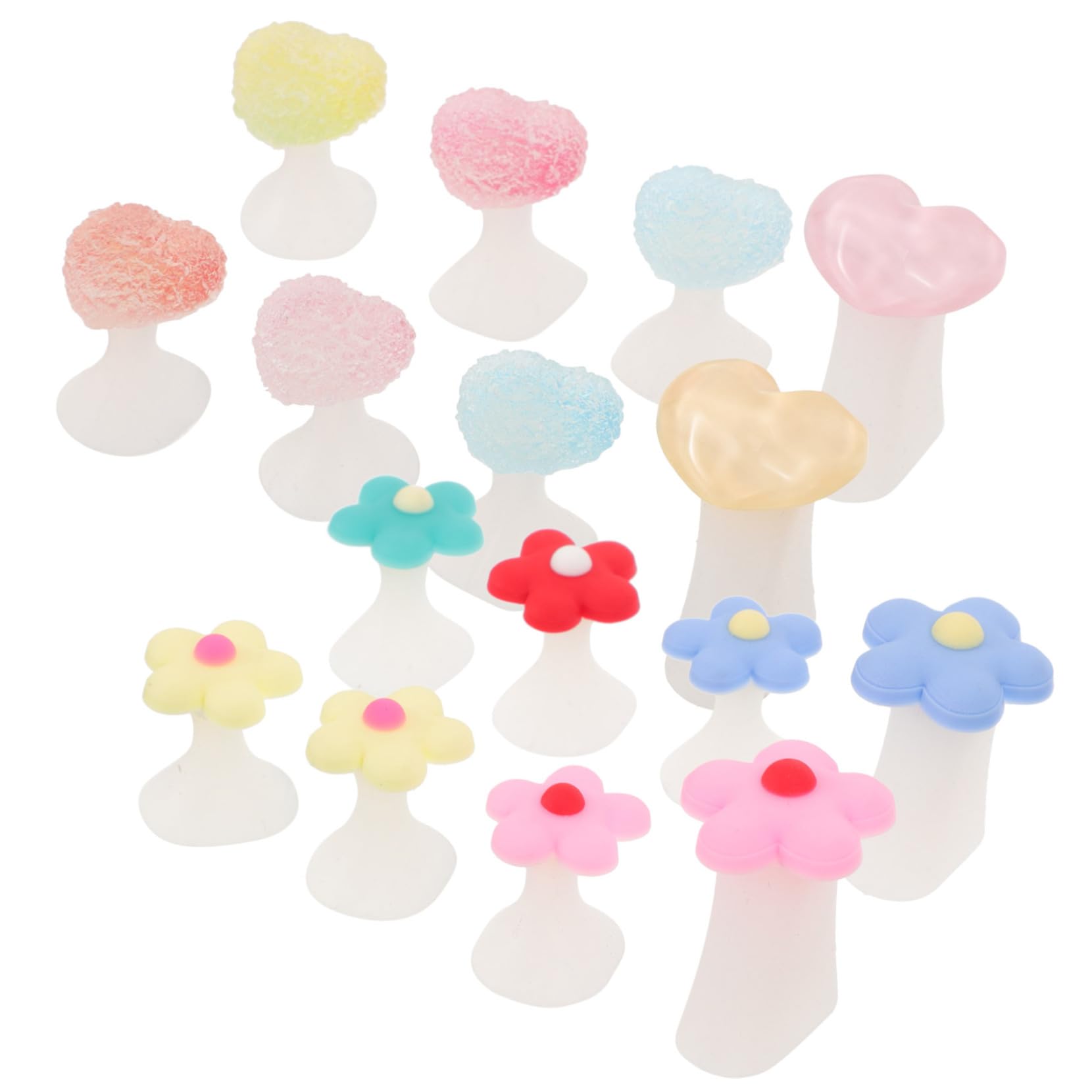Beatifufu Adjustable Toe Separators for 16pcs Silicone Flower Toe Separators Nail Supplies