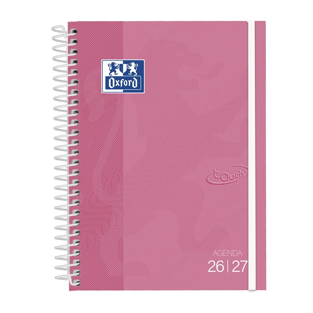 Oxford Touch, Agenda 2026 2027, Semana Vista, Tapa Extradura, A5 (15x21 cm), Español, Color Fuchsia en oferta en Amazon