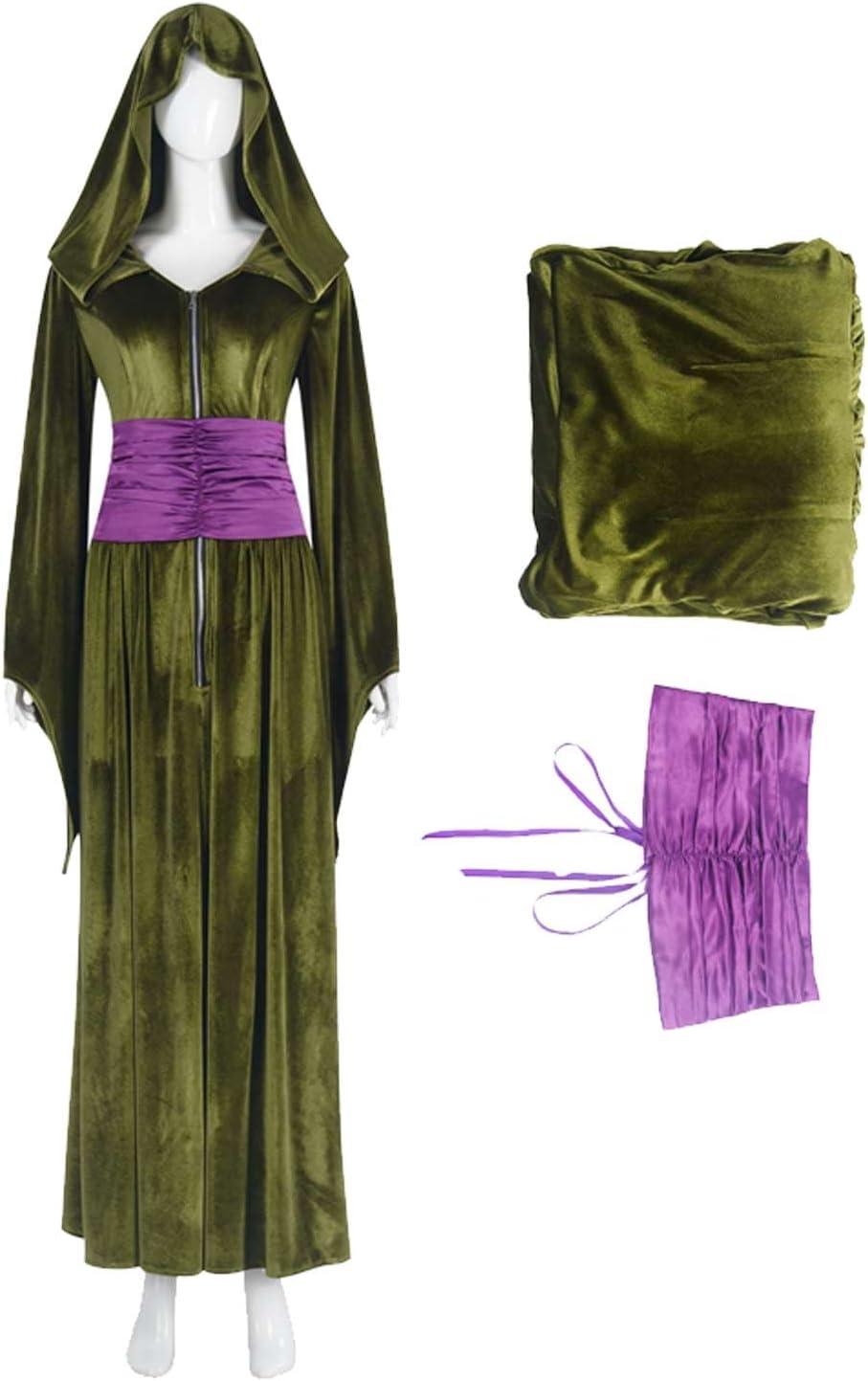 Princess Costume Dress Belt Women Outfits Queen Cosplay Green Outfit Accessories Adult