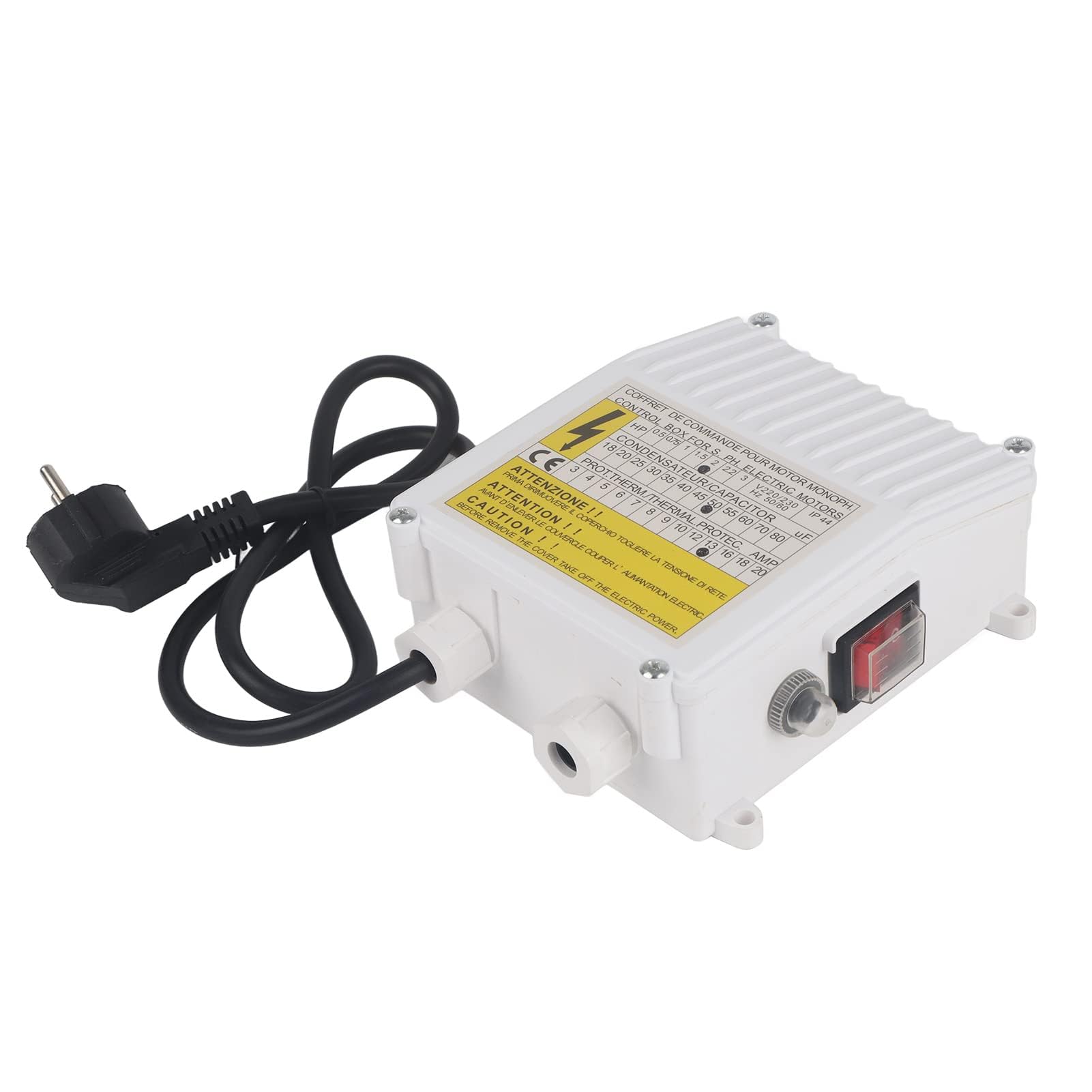 Kontroler Pompy Głębinowej, Skrzynka Sterownicza 1500W 220V, Zabezpieczenie Przeciwprzepięciowe, Materiał ABS i Miedź, Wtyczka EU