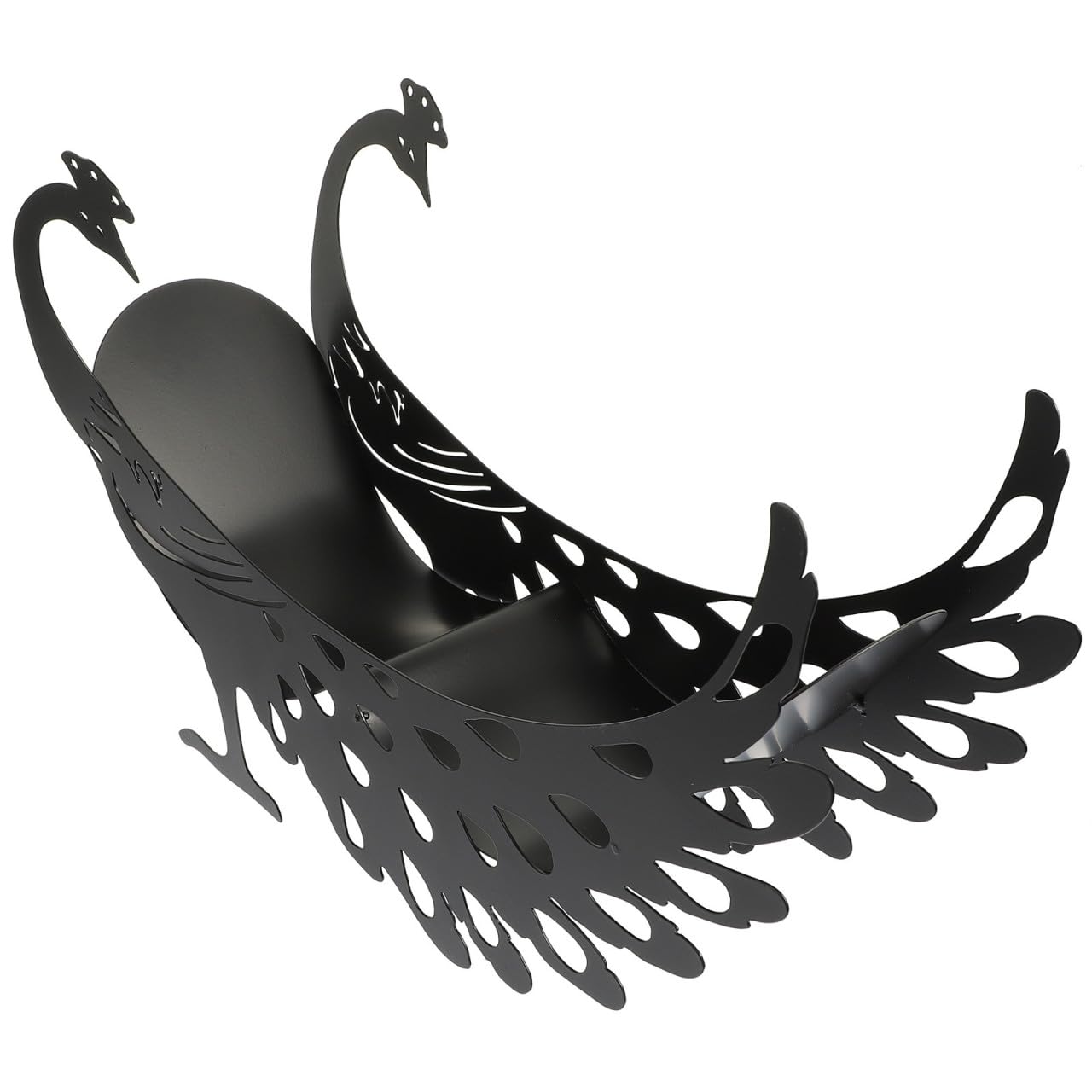 Soporte para Papel Higiénico de Metal con Forma de Ave Exótica, Soporte para Toallas de Papel de Cocina, Negro, Hierro, Almacenamiento y Decoración de Sobremesa para Baño y Salón