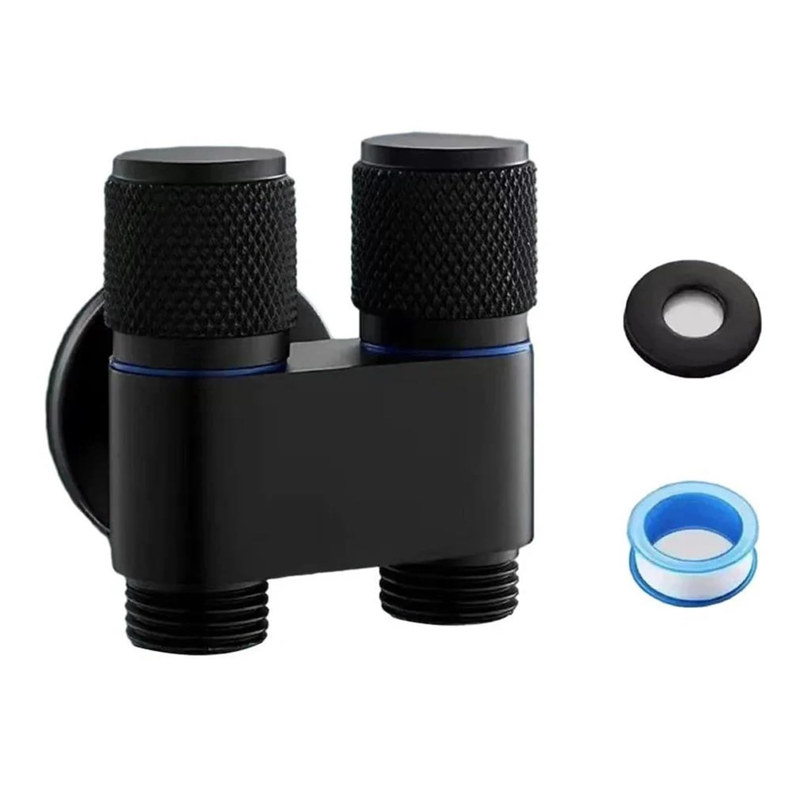 Raccordo Universale for valvola di Ingresso in Acciaio Inox da 1/2" for Rubinetto Cucina, Tre uscite, Accessori for Bagno e WC(E)