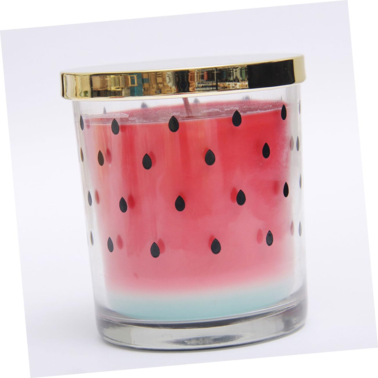 Wassermelonen Duftkerze aus Pflanzenwachs, Rauchfrei, 1 Stück
