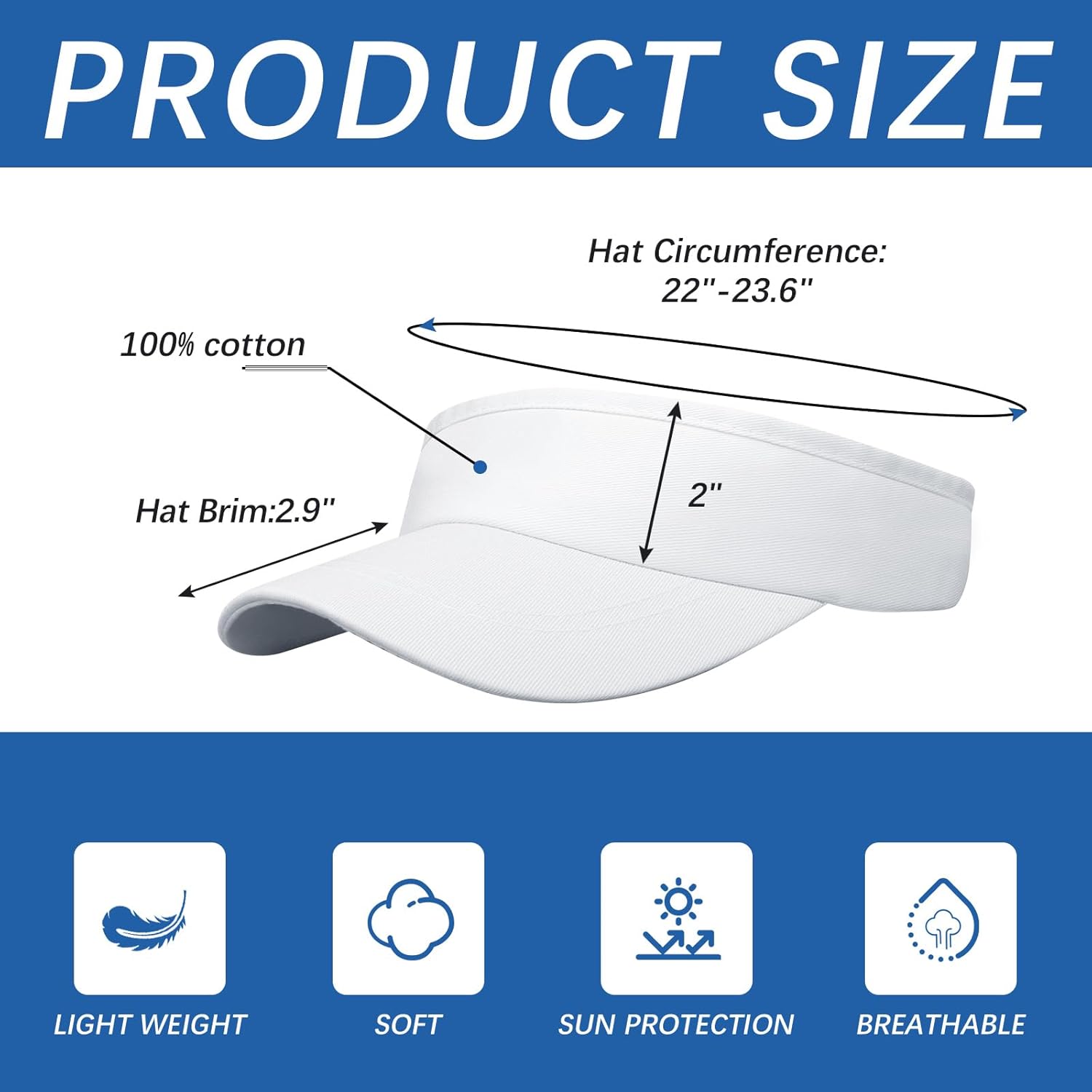 Adjustable Sport Sun Visor Hats Bulk Solid Color Blank Golf Cap Anti Ultraviolet for Beach Tennis Baseball - Image 2