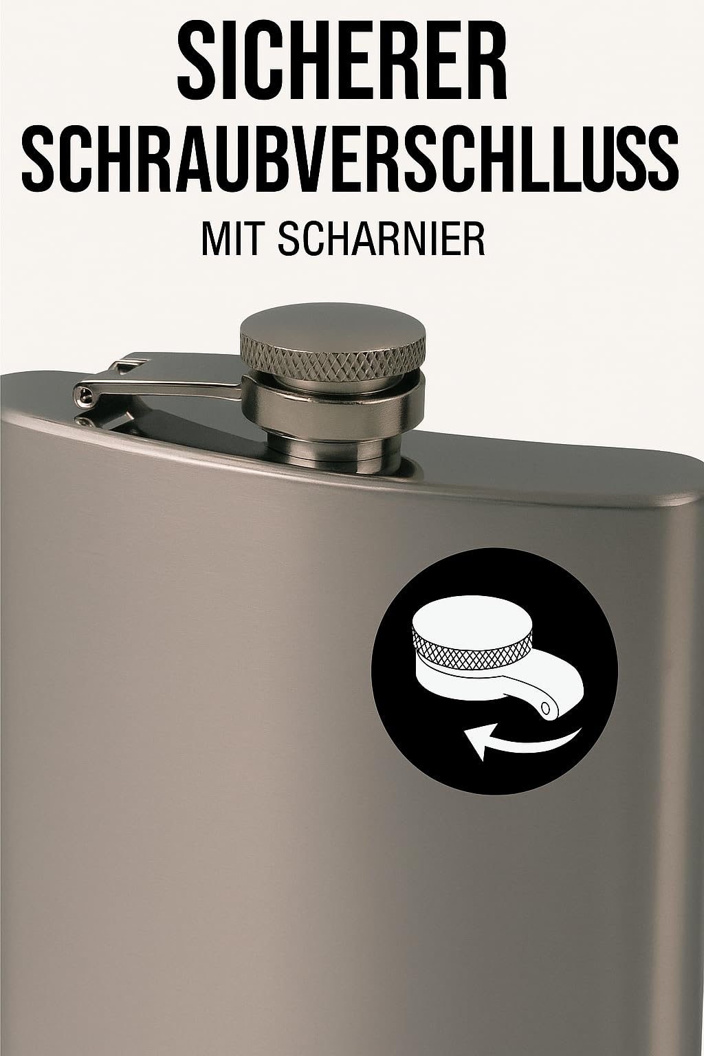 Flachmann mit Gravur, Personalisierte Geschenke Geburtstagsgeschenk für Männer Frauen Partner Freund Jahrestag Geschenk für Ihn Sie Männergeschenke Gadgets Geburtstagsgeschenke 240ml (Monogram)