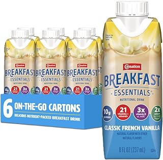 Carnation Breakfast Essentials Ready-to-Drink, Classic French Vanilla, 8 FL OZ Bottle (Pack of 6)