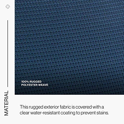 Image of Samsonite Solyte DLX Softside Expandable Luggage with Spinner Wheels, Mediterranean Blue, Checked-Medium 25-Inch