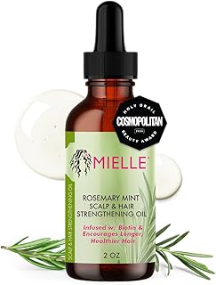 Mielle Organics - Aceite fortalecedor del cuero cabelludo y del cabello, de romero y menta, 2 onzas