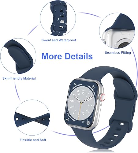 Miniatura 3 de Correas compatibles con Apple Watch de 1.496 in 1.575 in 1.614 in 1.654 in 1.732 in 1.772 in 1.929 in, correa deportiva de repuesto de silicona