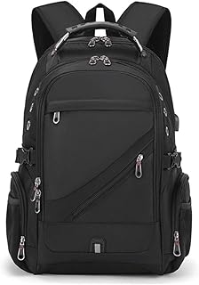Heigmzdnb Borsa Porta Pc, Zaino per Laptop da 17 Pollici Impermeabile da 17 Pollici Uomo USB Carica Zaino da Viaggio Donne Oxford Zaino Borsa da Scuola d'Epoca Maschile