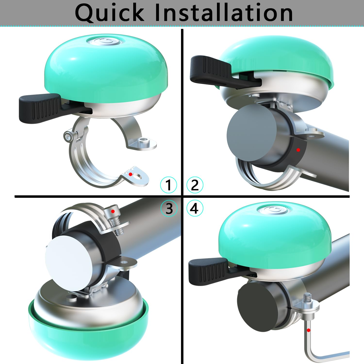 Campanello Bici Retrò Greallthy - 6 Colori Metallici, Suono Forte, Per Adulti E Bambini - Foto 7