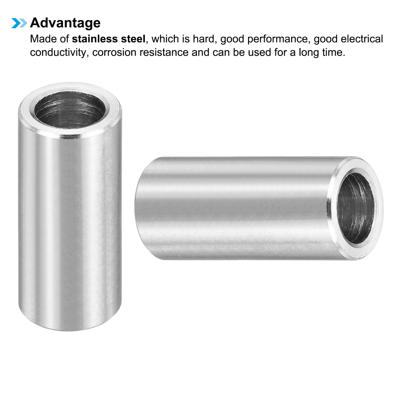 PATIKIL M8 Stainless Steel Spacers, 12Pcs Metal Spacer 8mm ID x 12mm OD x 30mm L Screw Standoff for 5/16" or M8 Screw - Image 4