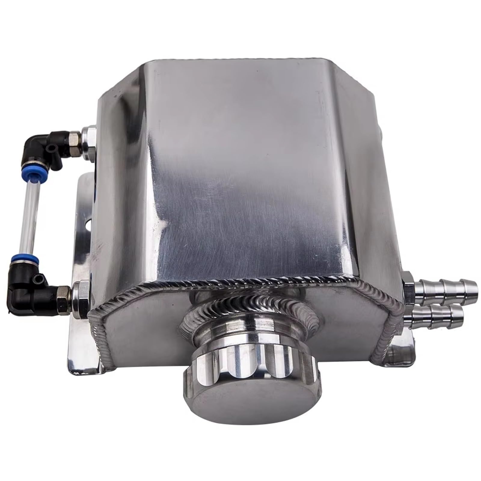 Réservoirs radiateur Réservoir Trop-Plein Liquide Refroidissement Aluminium 1 L Réservoir Reniflard Réservoir Refroidissement Réservoir Liquide Refroidissement Trop-Plein Radiateur 1000ml