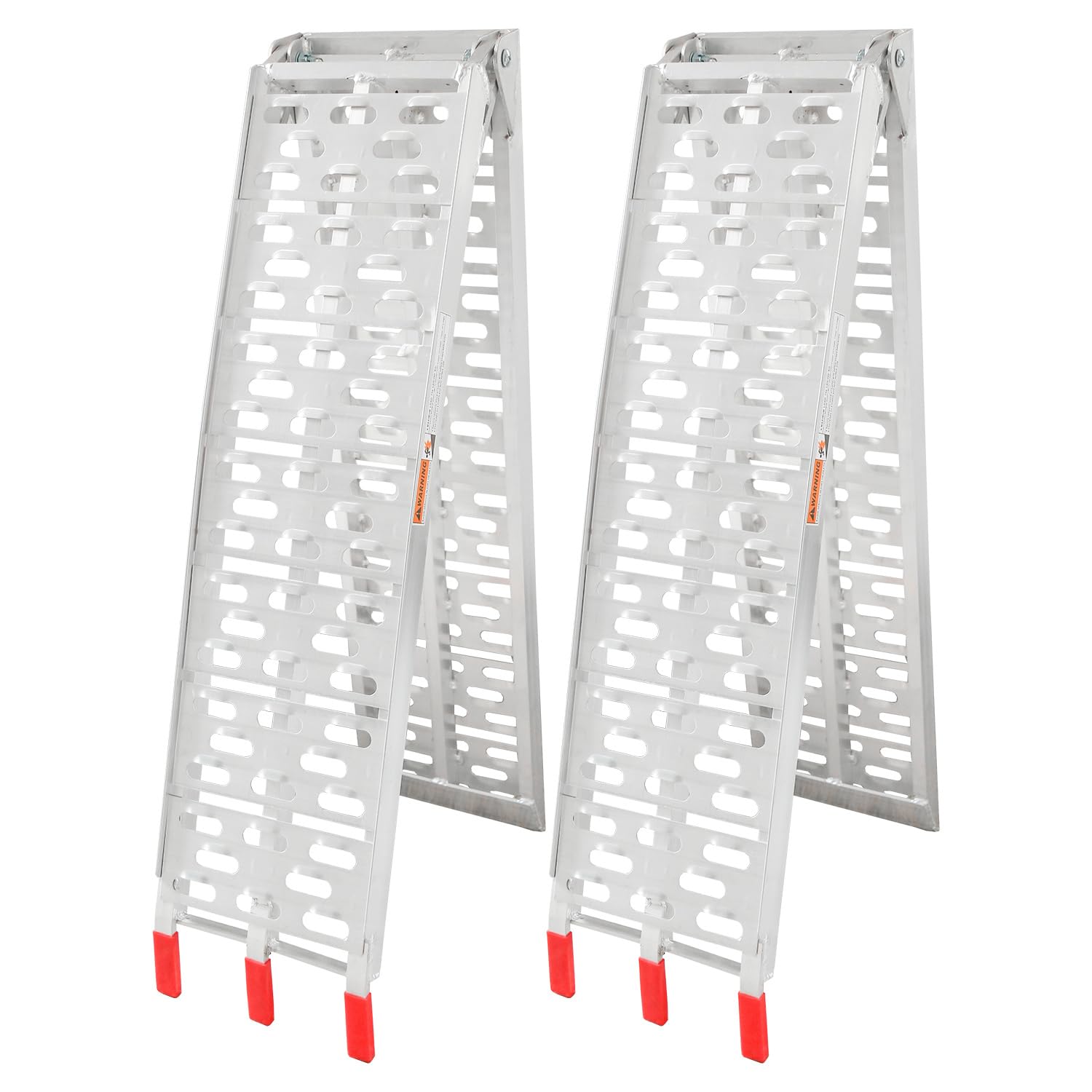 Set di 2 rampe pieghevoli in alluminio, 226 cm, portata 340 kg | Rampa di carico pieghevole e antiscivolo per rimorchi, moto, ATV, quad e auto