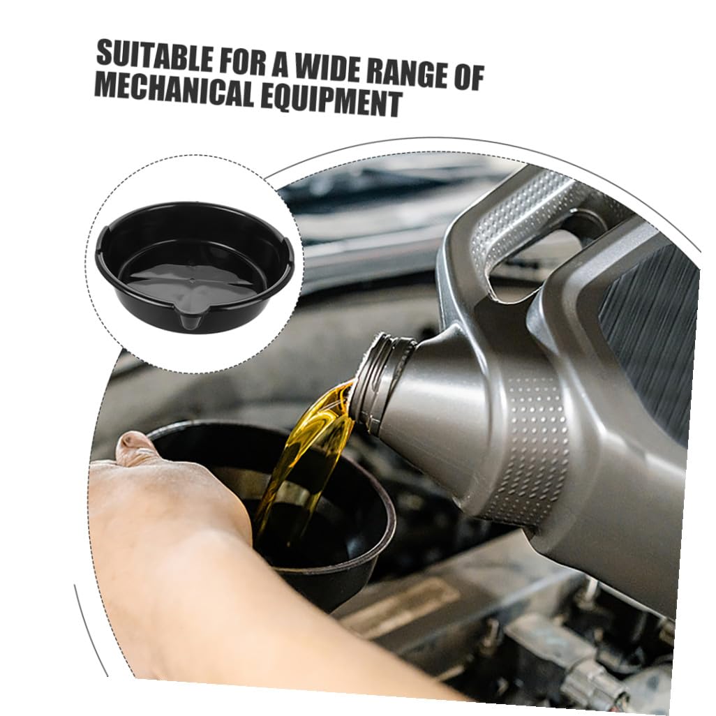 GLEAVI 2 Bandejas de Drenaje de Aceite Recipiente Versátil y Resistente de Plástico Reutilizables Color Negro para Mantenimiento de Coches y Equipos Mecánicos
