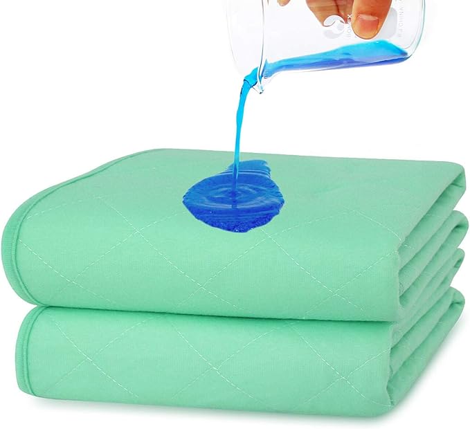 Waterproof Bed Pads Washable 2 Pack for Incontinence, Slip Chuck Bed Pads, Pee Pads
