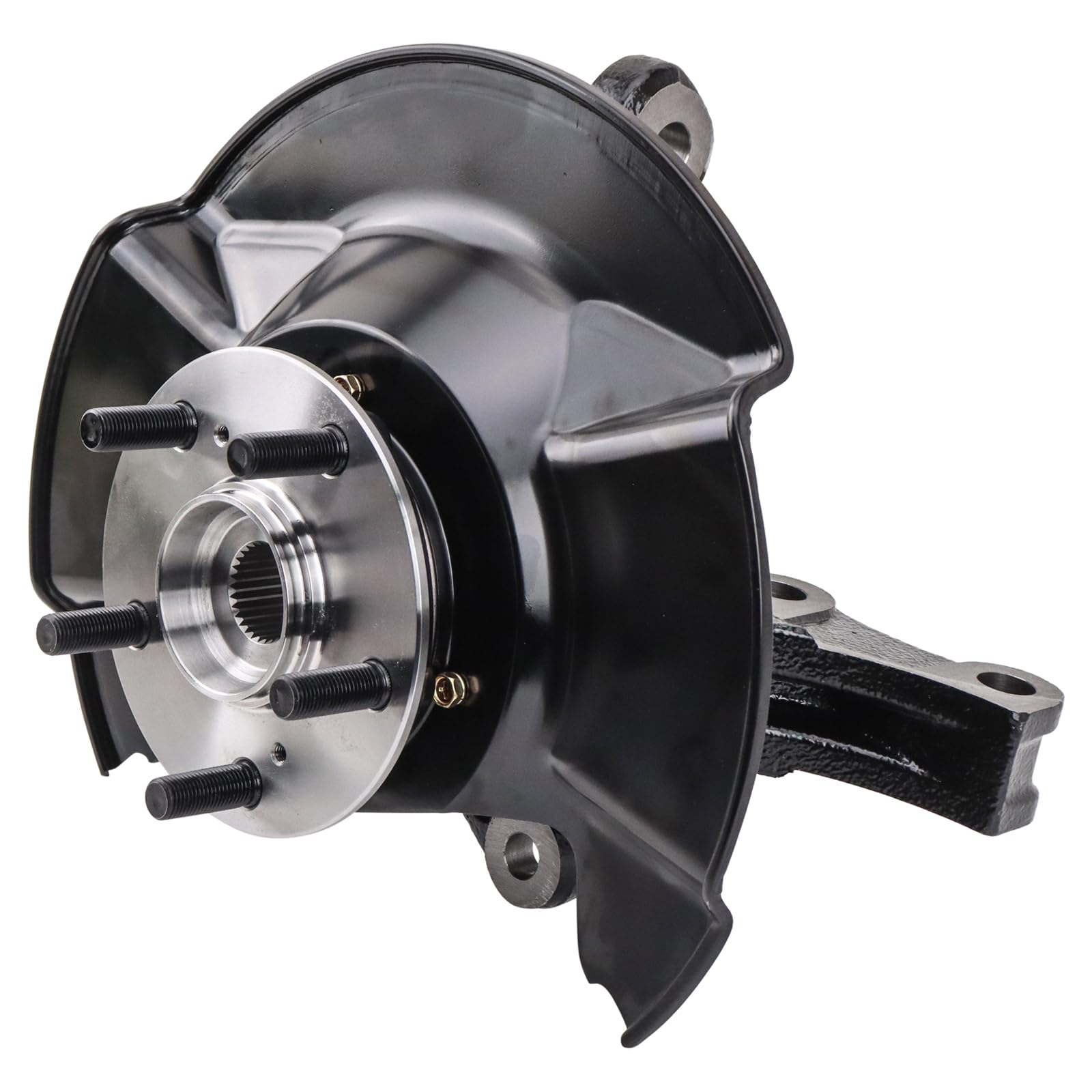 TRQ Front Right Steering Knuckle Assembly Black Passenger Side Compatible with 2006-2014 Honda Ridgeline